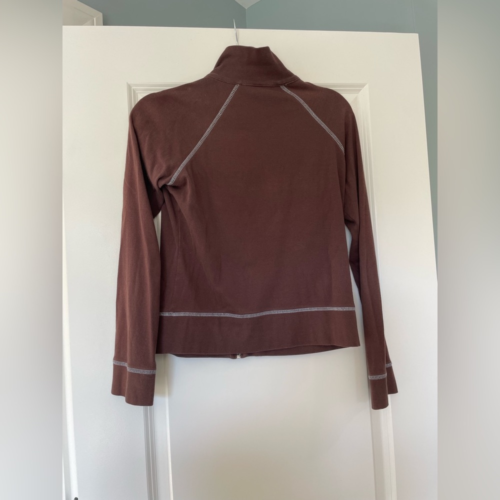 Brown Gama-Go Zip Hoodie with Cat Design size large - Picture 2 of 3